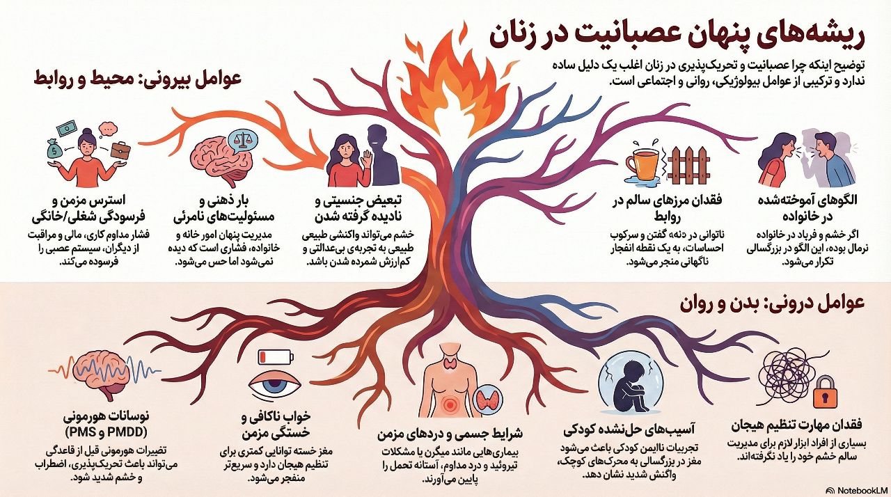 علت زود عصبانی شدن زنان چیست؟ 4 ۱۰ علت عصبی بودن زنان چیست؟
