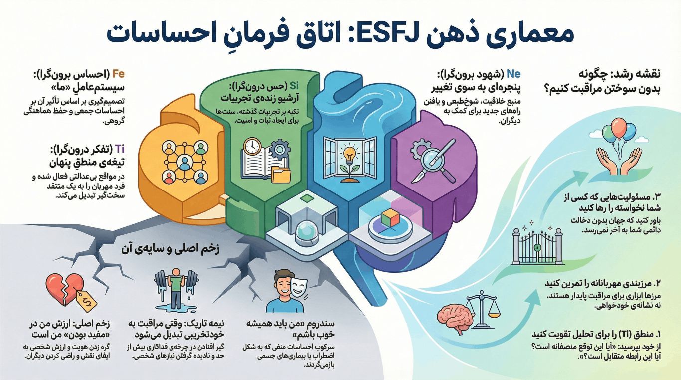 معماری ذهن ESFJ :  اتاق فرمانِ احساسات