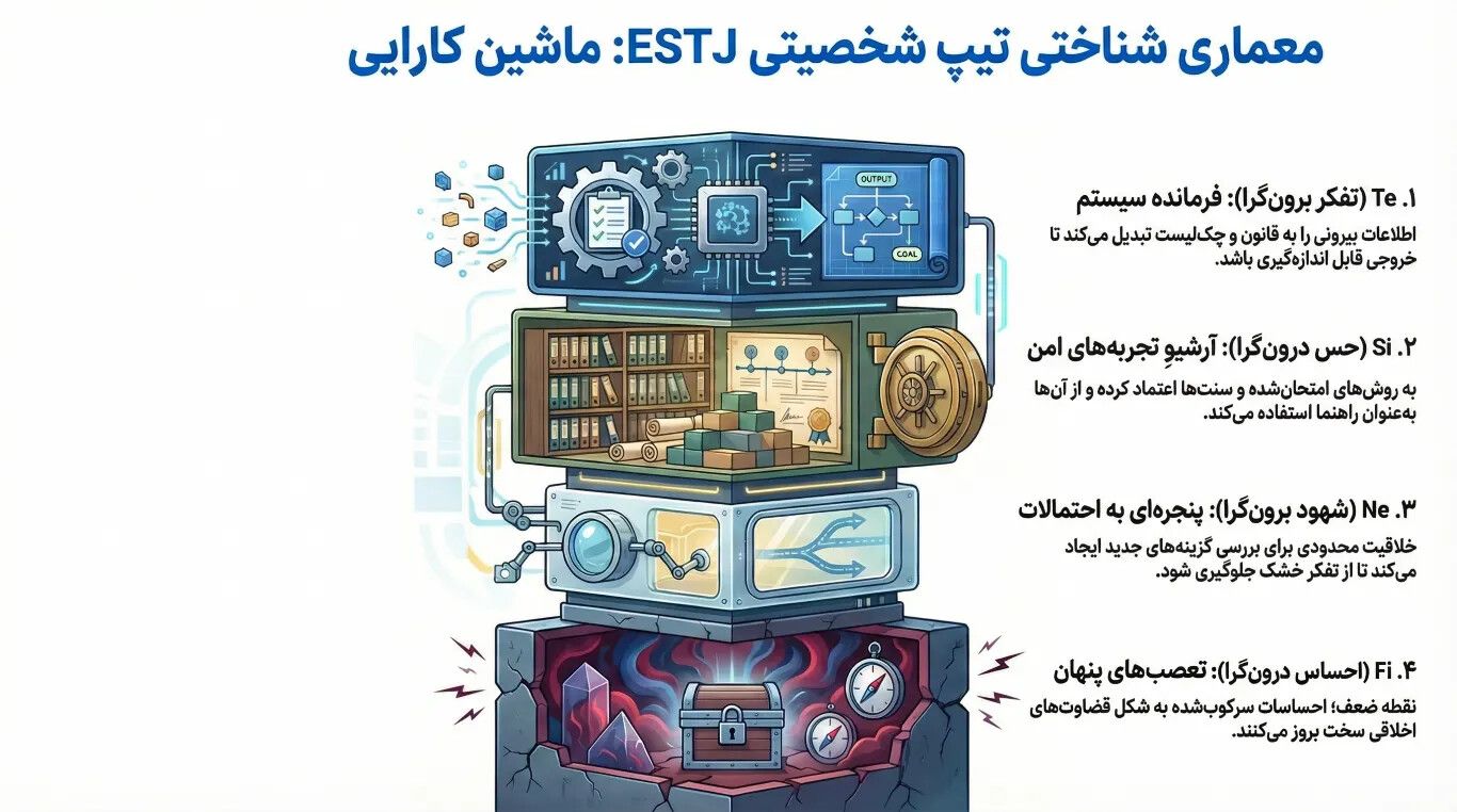 معماری شناختی تیپ شخصیتی ESTJ: ماشین کارایی