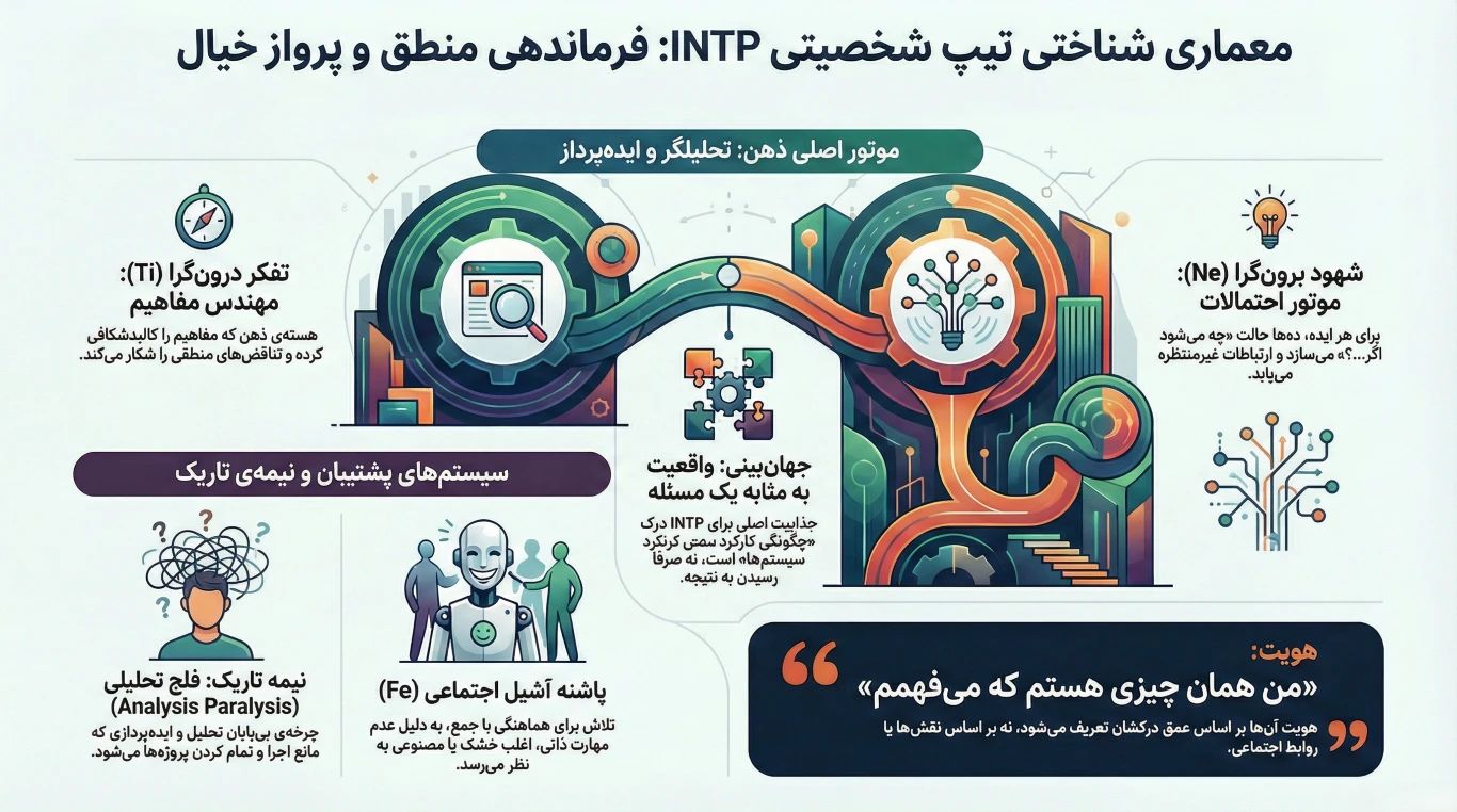 معماری شناختی تیپ شخصیتی INTP: فرماندهی منطق و پرواز خیال