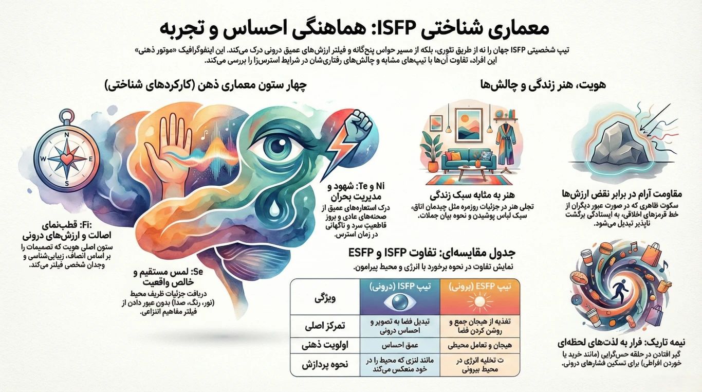 معماری شناختی ISFP: هماهنگی احساس و تجربه